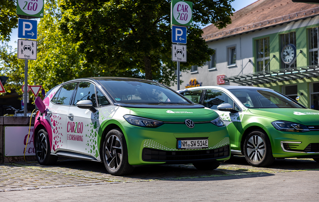 Car2Go Fahrzeuge an Ladestation