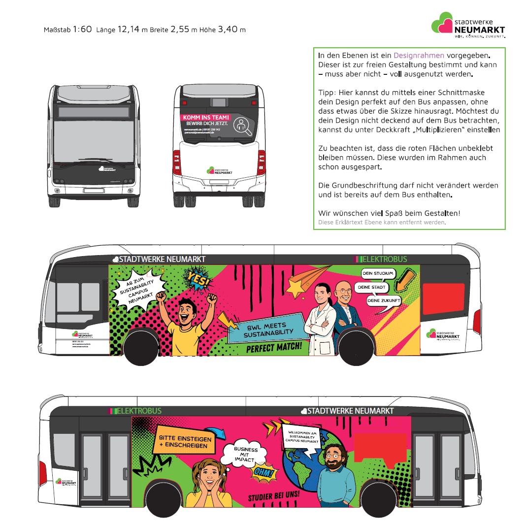 Busdesign der Öko-AG des Campus Neumarkt